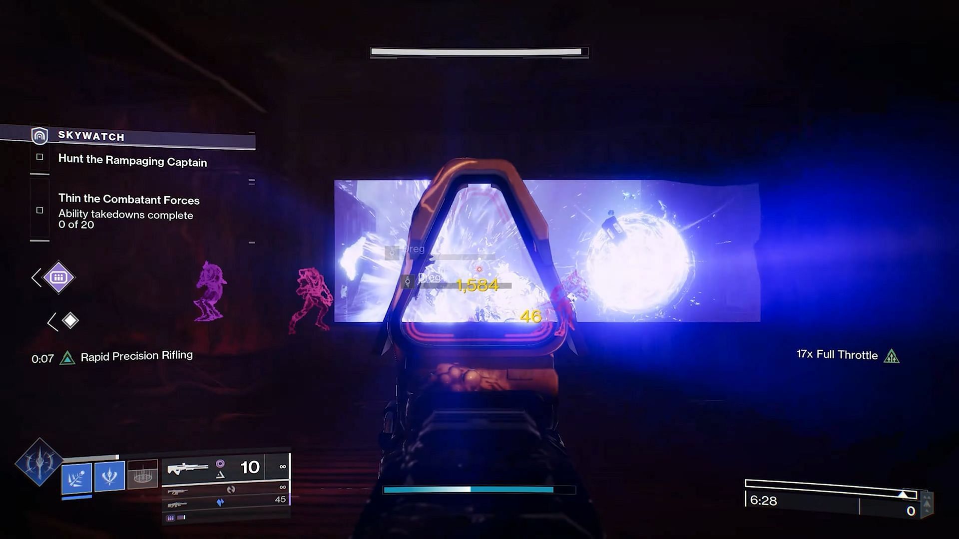 Third Iteration's crosshair is incredibly tight (Image via Bungie | YouTube/Duddits II)